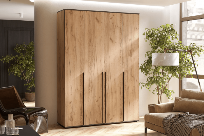 Норд Шкаф 4-х створчатый 1600, графит