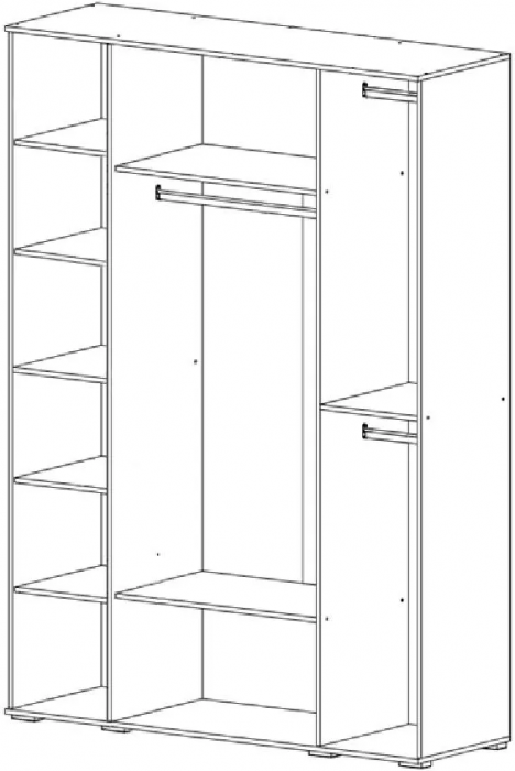Норд Шкаф 4-х створчатый 1600, графит