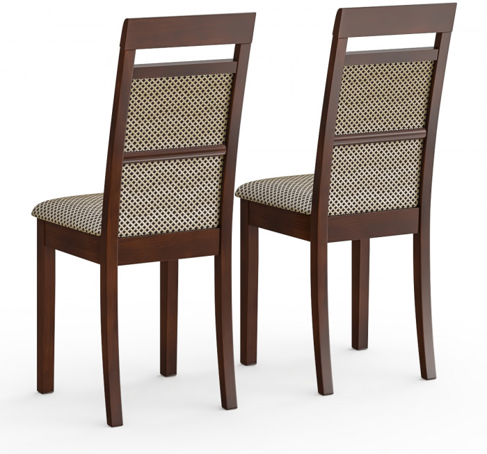 Два стула Мебель--24 Гольф-12 разборных, цвет орех, обивка ткань руми 812/8, ШхГхВ 40х40х100 см., от пола до верха сиденья 47 см (мягкая спинка)