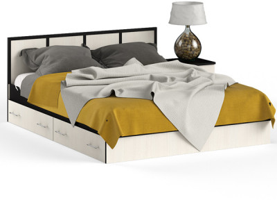 Сакура Кровать с ящиками 1600 + тумба, венге/дуб лоредо