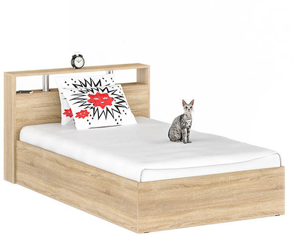 Камелия Кровать 1200, дуб сонома