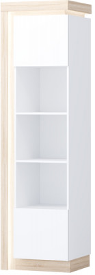 Астра Пенал №1, Белый глянец/Сонома (подсветка)