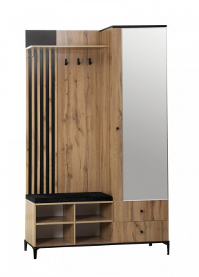 Шкаф для прихожей Либерти 51.22 (опора h150) Дуб вотан/Черный