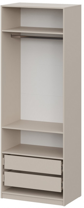 Шкаф распашной с наполнением (3 полки + 2 ящика + штанга) ШК 5 (800), Меланж