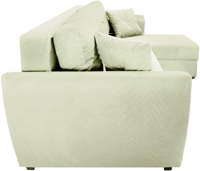 Диван-кровать угловой Амстердам Люкс, 150х200, еврокнижка, независимый пружинный блок, велюр, бежевый