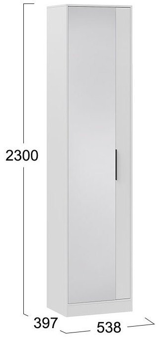 Агата Шкаф для одежды (Белый)