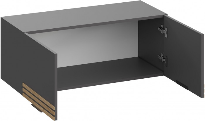 Модульная Прихожая Нао, набор №7, Графит/Графит, Дуб вотан, Simple 27
