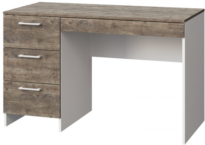 Стол письменный с ящиками "Эстель" - Дуб полярный/Сосна натуральная