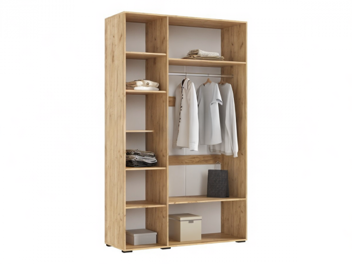 Ирис Шкаф 3-х ств. 1350 браш вайт/дуб крафт