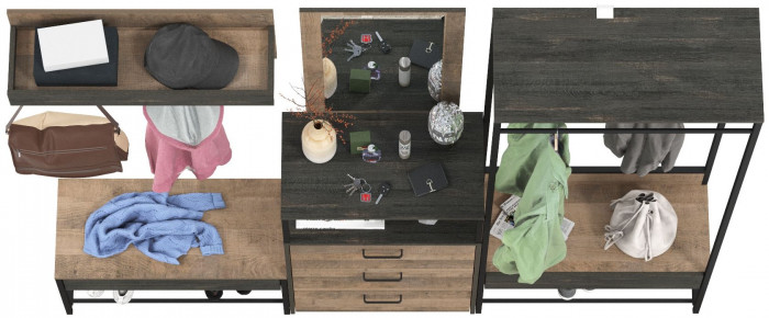 Трувор Прихожая 228, дуб гранж песочный/интра