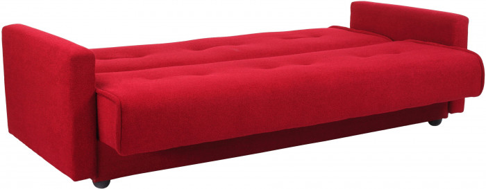 Раскладной диван-кровать, прямой, книжка, цвет красный, Милан 140