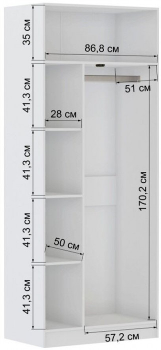 Модульная прихожая "Руэлла", композиция 1 - Белый