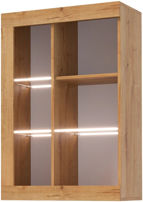 Прага Модульная Гостиная, вариант №1, Дуб Вотан/Черный глянец