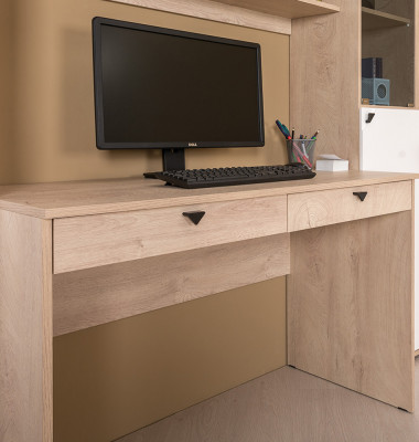 КР100 Бостон № 36, цвет дуб эндгрейн элегантный/фасады МДФ милк рикамо софт, 13.154+12.69+09.132, ШхГхВ 153,8х57,2х194,4 см., универсальная сборка