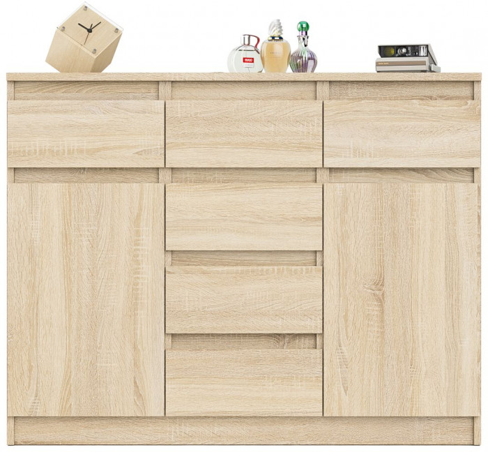 Мори Комод МК1200.4, цвет дуб сонома, ШхГхВ 120,4х41х94 см.