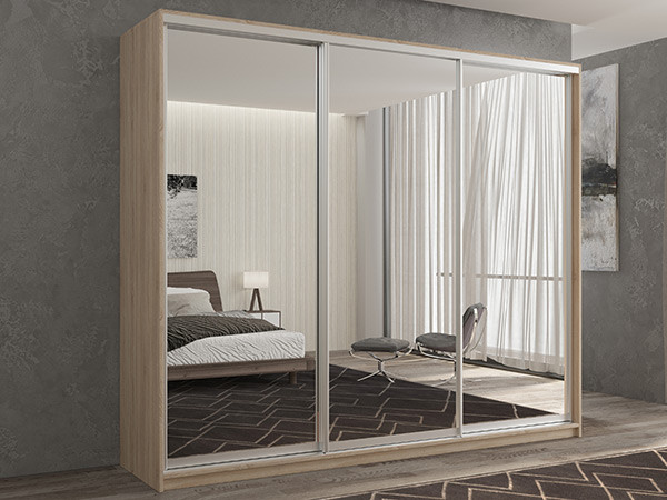 Шкаф-купе Кааппи 1 Сонома Светлый 240х60х230 см