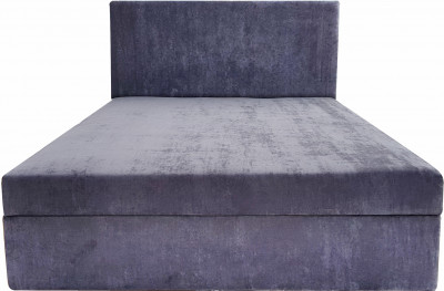 Кровать атланта с матрасом 140*190 велюр коричневый