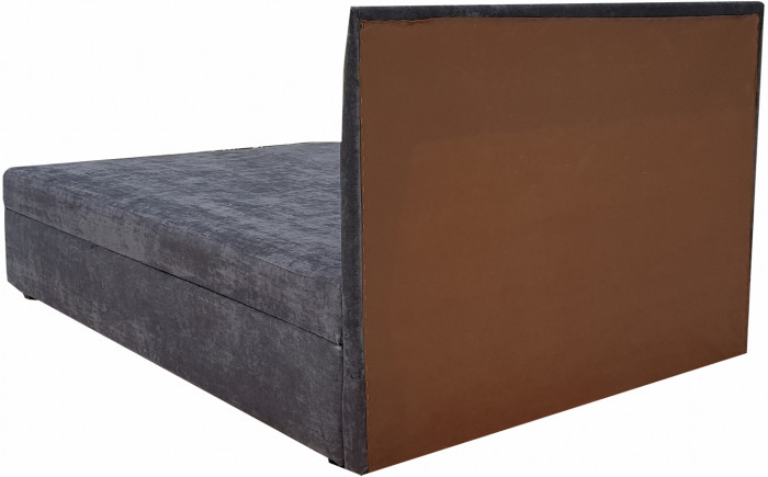 Кровать атланта с матрасом 140*190 велюр коричневый