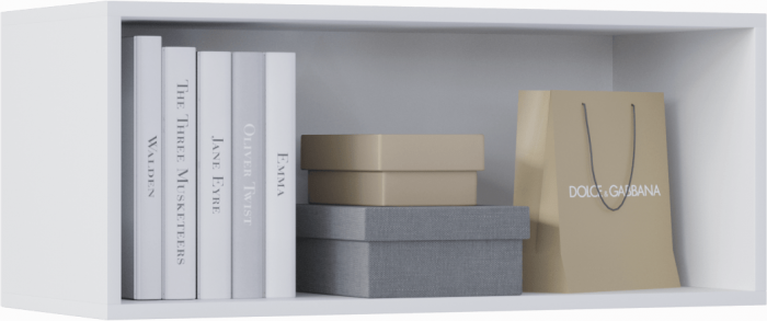 Оливия Тумба навесная №2 (Белый, Белый глянец)