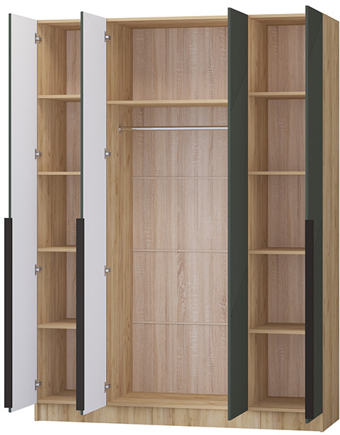 Шкаф Авис 1,6, Крафт золотой/Грин