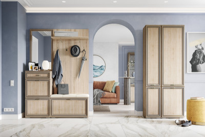 Модульная прихожая Ливорно, набор 2, Дуб сонома