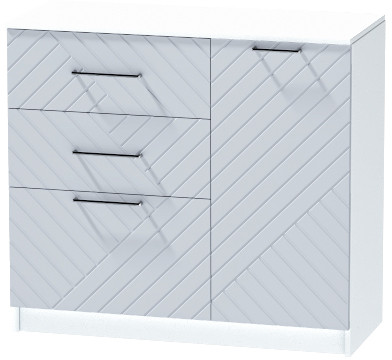 Комод №2 "Иннэс-7", Белый/Монблан Р-826