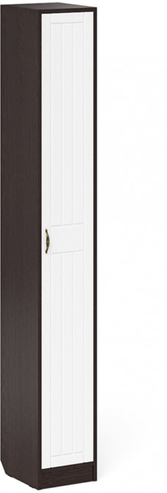 Прихожая П-6 Компоновка № 29, цвет венге/фасады МДФ белое дерево фрезеровка прованс, ШхГхВ 140х50х210 см., универсальная сборка