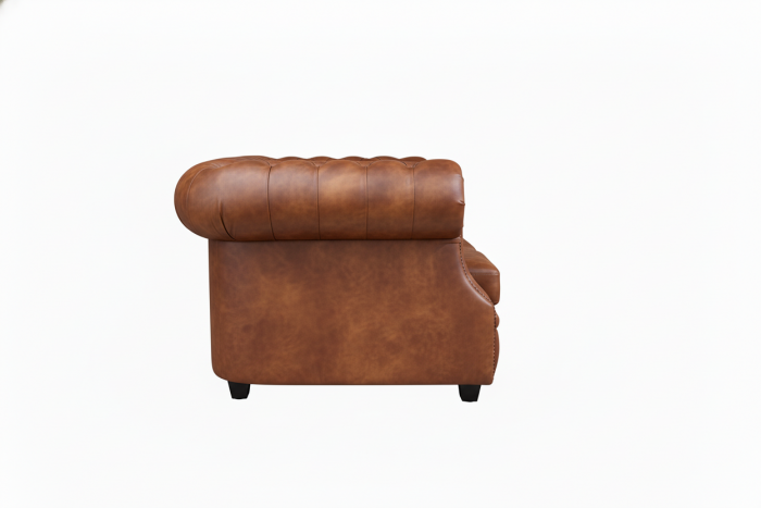 Диван офисный Честер ЛОФТ 3-х местный, экокожа светло-коричневый