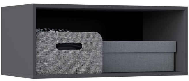 Оливия Тумба навесная №2 (Графит, Графит Софт)