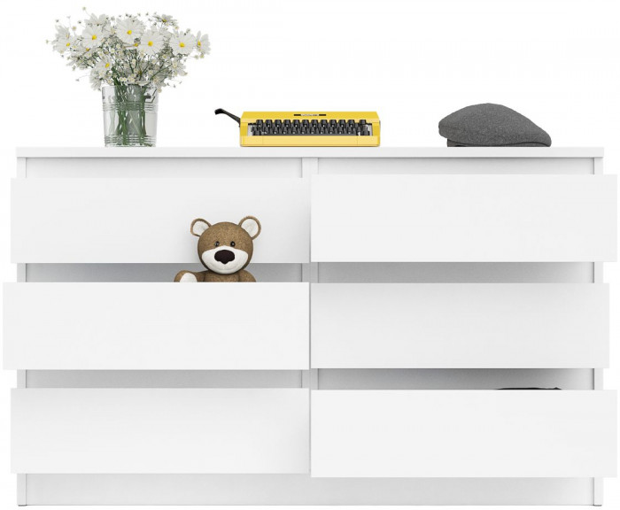 Мори Комод МК1200.6, цвет белый, ШхГхВ 120,4х41х73 см.