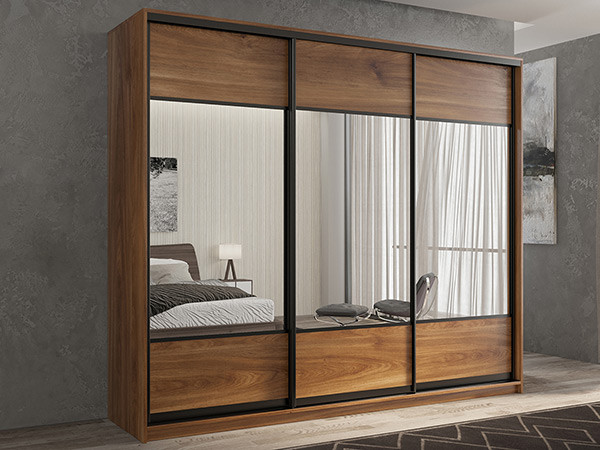 Шкаф-купе Кааппи 6 Кастелло Бренди 210х45х230 см