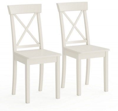 Два стула Мебель--24 Гольф-14 разборных, цвет слоновая кость, деревянное сиденье цвет слоновая кость, ШхГхВ 41х42х95 см., от пола до верха сид. 47 см.