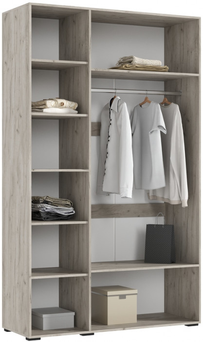 Шкаф 3-х створчатый 1350 Ирис, Крафт серый/Кашемир