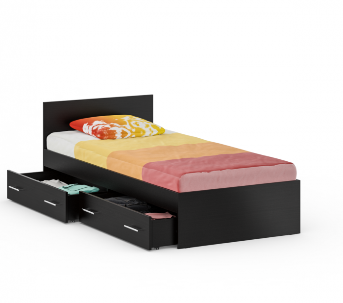 Стандарт Кровать с ящиками 0900, венге