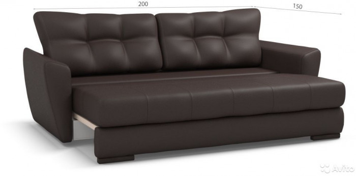 Диван УГЛОВОЙ Амстердам 160 экокожа черная