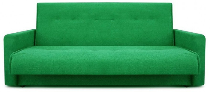 Раскладной диван-кровать, прямой, книжка, цвет зеленый, Милан 140
