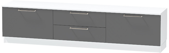 Тумба-4 под ТВ напольная "Иннэс-7", Белый/Графит