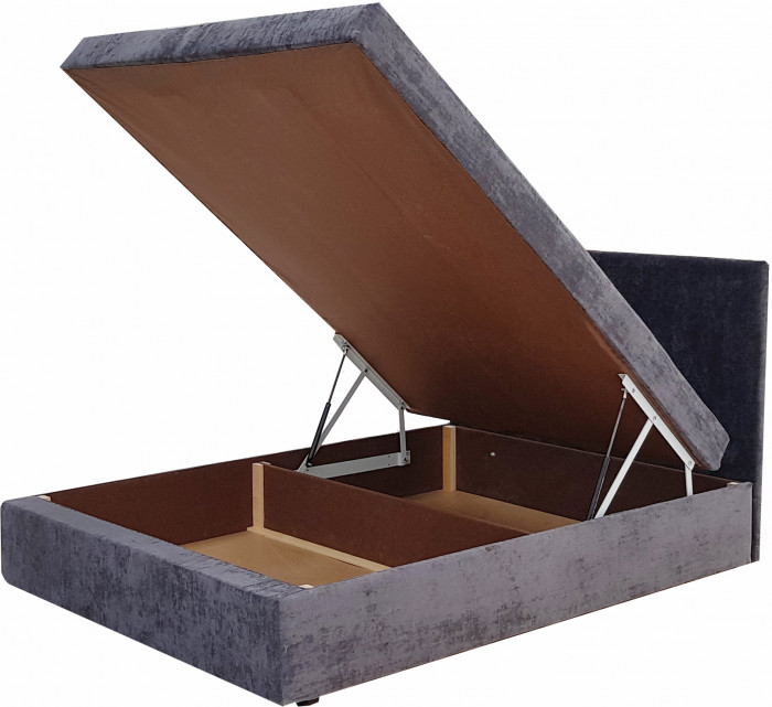 Кровать атланта с матрасом 120*190 велюр коричневый