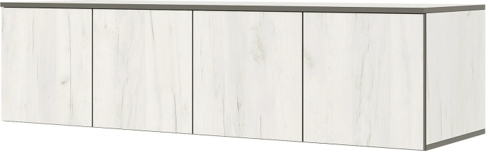 Норд Шкаф 4-х створчатый 1600 + Норд Антресоль к шкафу 1600 графит