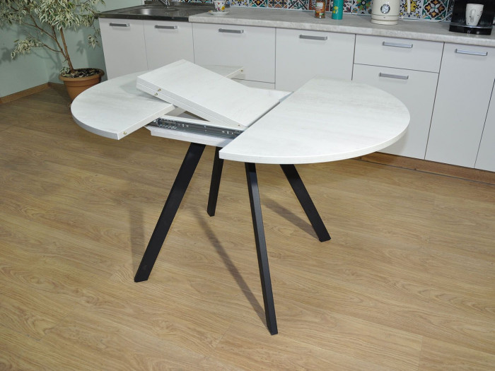 Обеденная группа Нарди / Стул Х 4 шт. / Бетон белый/черный / бид 08