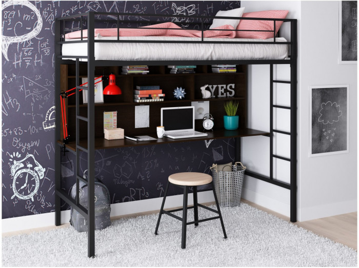 Кровать-чердак Севилья 1.2 (Венге, Слоновая кость)