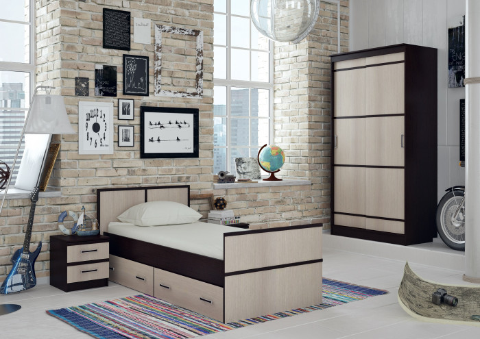 Кровать с проложками ДСП Сакура ЛИТ 90х200