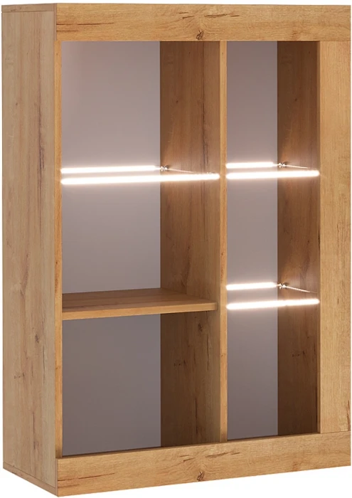 Прага Модульная Гостиная, вариант №2, Дуб Вотан/Черный глянец