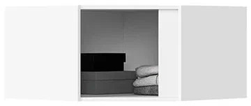 Хелен АН 04 Антресоль угловая (750х400х750) белый/белый