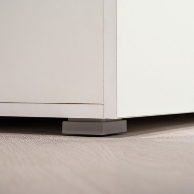 Октава 13.228 Шкаф-пенал + 13.228 Пенал + 13.228, цвет белый шагрень/дуб крафт золотой/фасады МДФ белый шагрень, ШхГхВ 96,6х35,3х197,6 см., ун. сб.