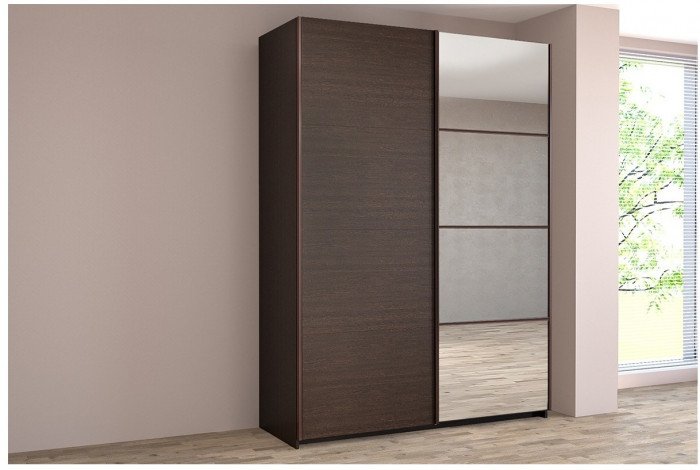 Шкаф-купе Иннэс-5 1400 Ф1/Ф2, Бодега белая