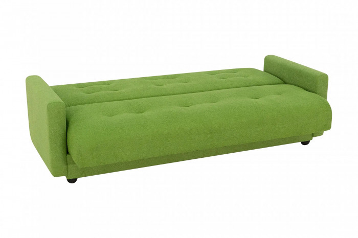 Раскладной диван-кровать, прямой, книжка, цвет зеленый, Милан 120