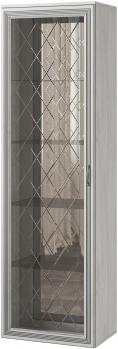 Ливорно Пенал-витрина ЛШ-8 ясень анкор светлый патина серебро