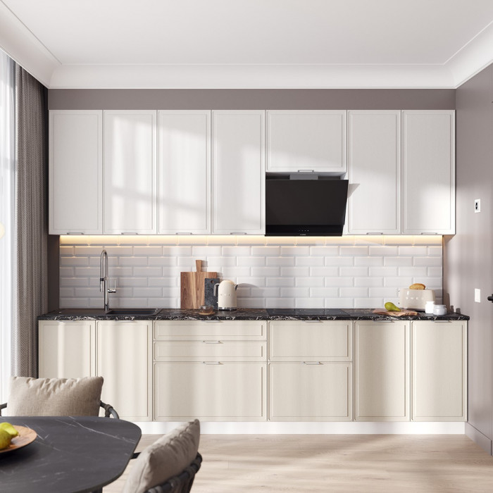 Кухня "Орлеан" композиция 1 белый ,милк