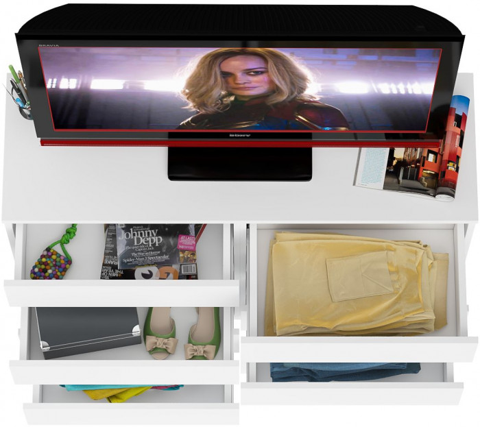 Мори Комод МК1200.8, цвет белый, ШхГхВ 120,4х41х94 см.